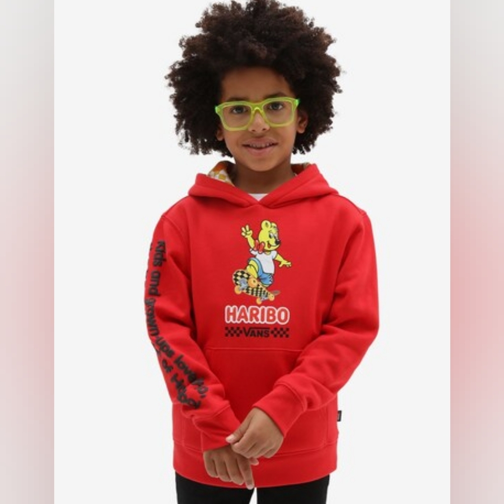 Vans Kids Red Hoodie with Haribo Design